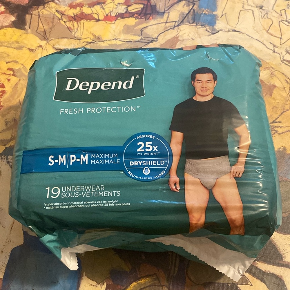19 DEPEND Incontinence Underwear for Men